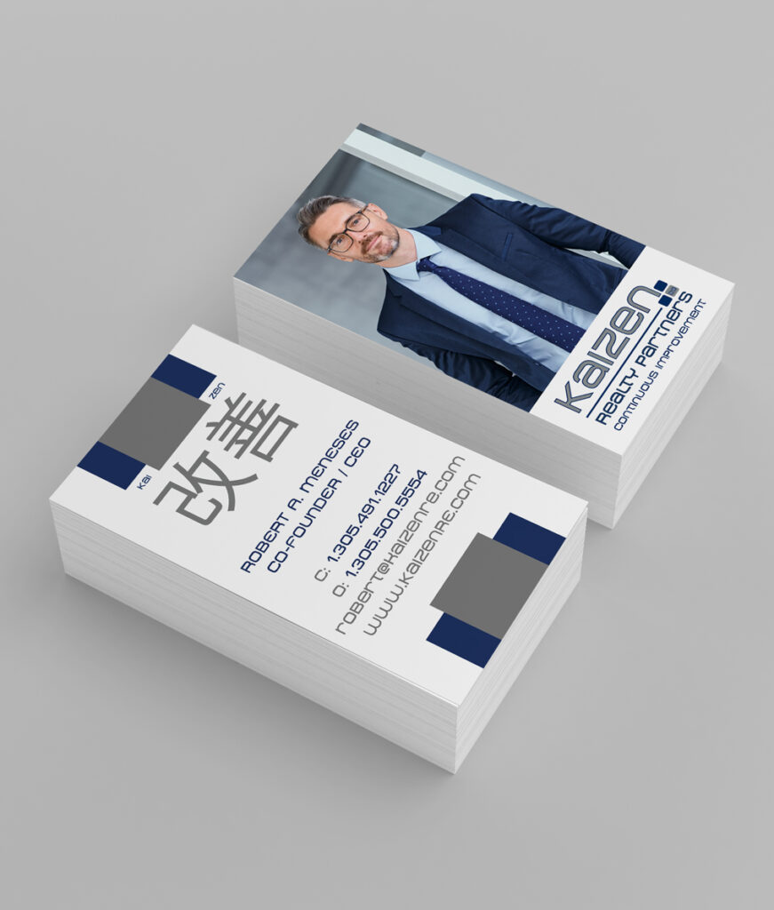 Kaizen Realty Partners Vertical Business Cards